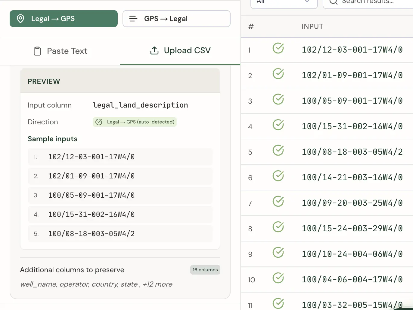 Batch Conversion and CSV Upload — Convert Thousands of Locations at Once