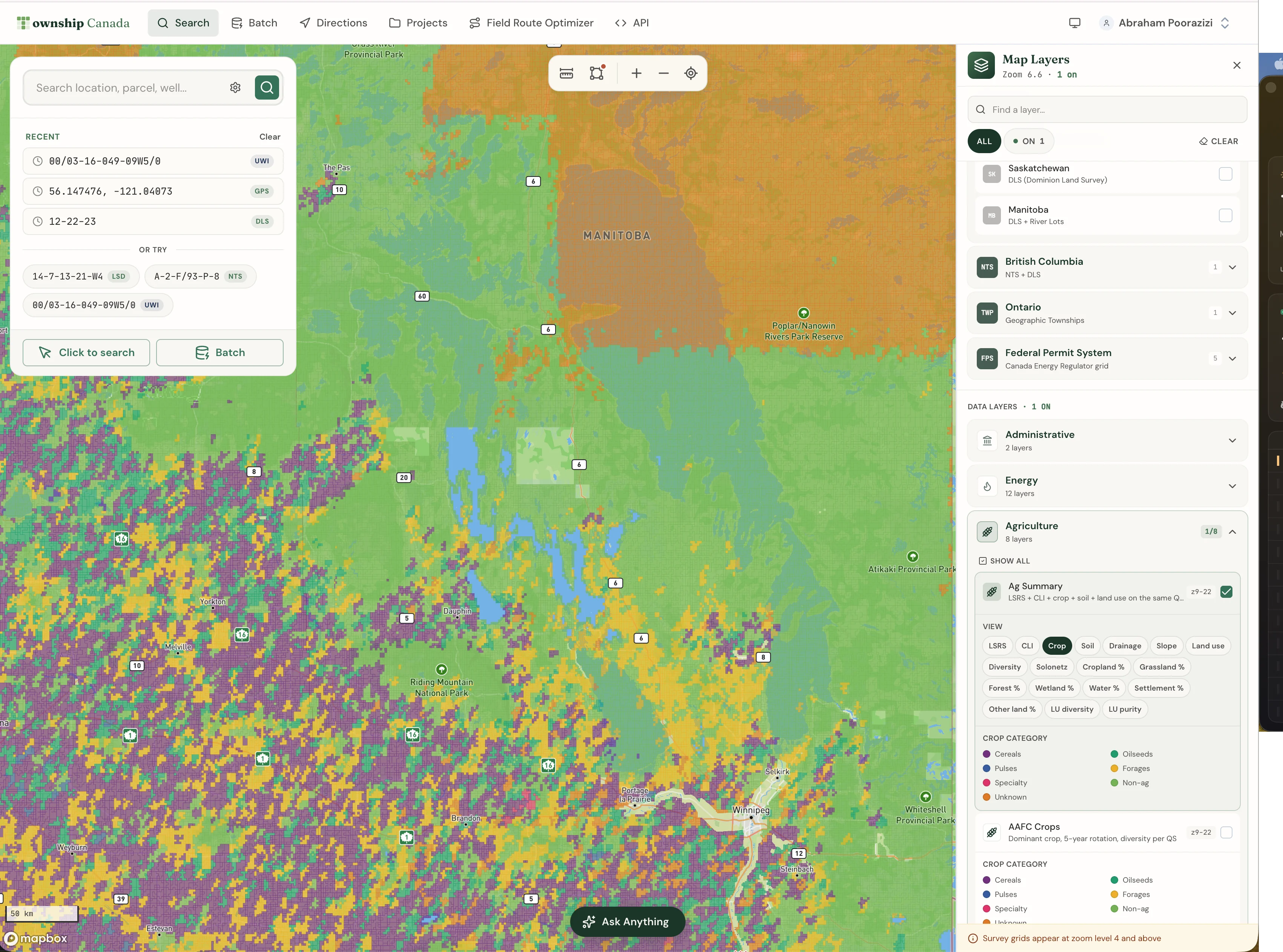 Township Canada in Manitoba: Wells, Tenure, and Farmland on the DLS and River Lot Grids