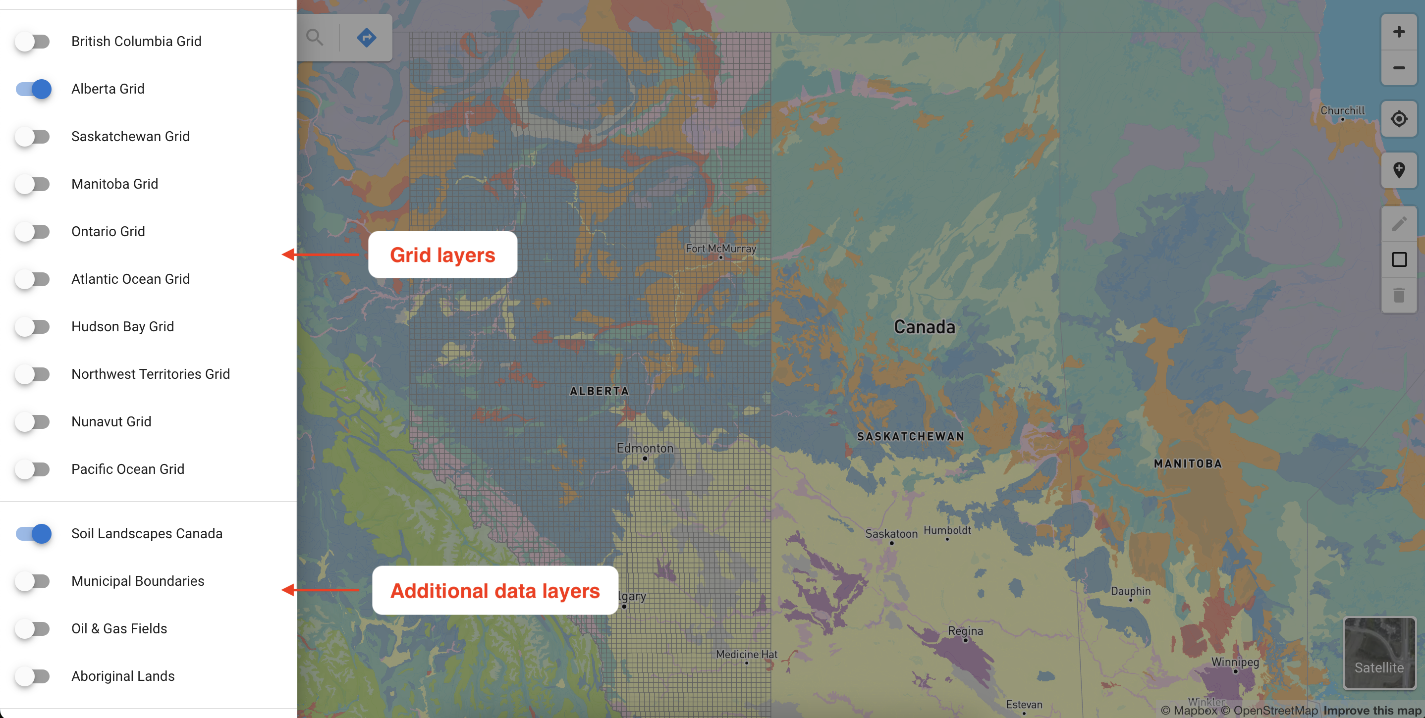 Map layers